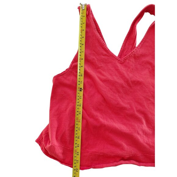 We The Free Womens Sleeveless V-Neck Tank Top M Orange Cotton - Picture 6 of 8